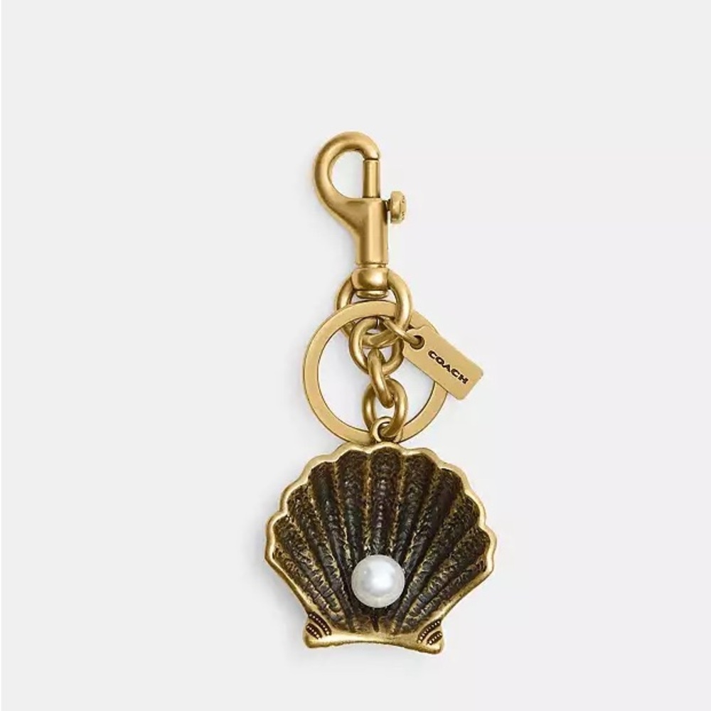 NWT Coach The Summer I Turned Pretty shell pearl bag charm TSITP